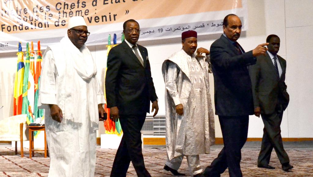 Ibrahim Boubacar Keïta, tchadien Idriss Déby, Mahamadou Issoufou, Mohamed Ould Abdel Aziz et Michel Kafando