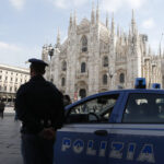 Une patrouille de police à Milan