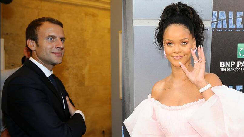 Emmanuel Macron et Rihanna /AFP /Abacapress