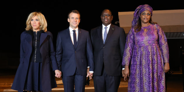 Couples présidentielle Francais et Sénégalais
