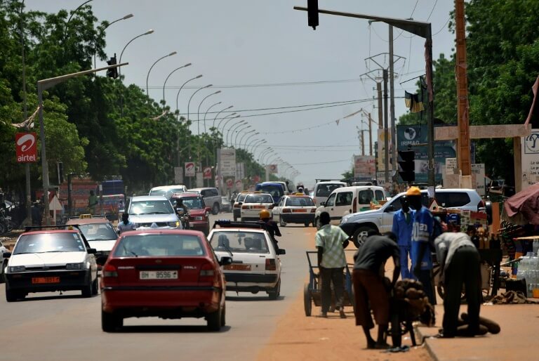 Une rue dans le centre de la capitale, Niamey