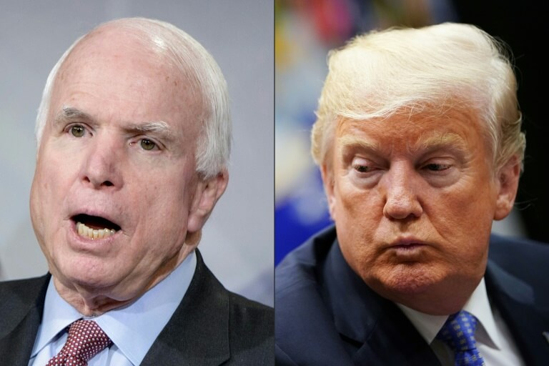 John McCain and Donald Trump 