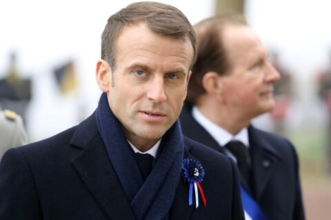 Emmanuel Macron et le maire de Morhange Jacques Idoux