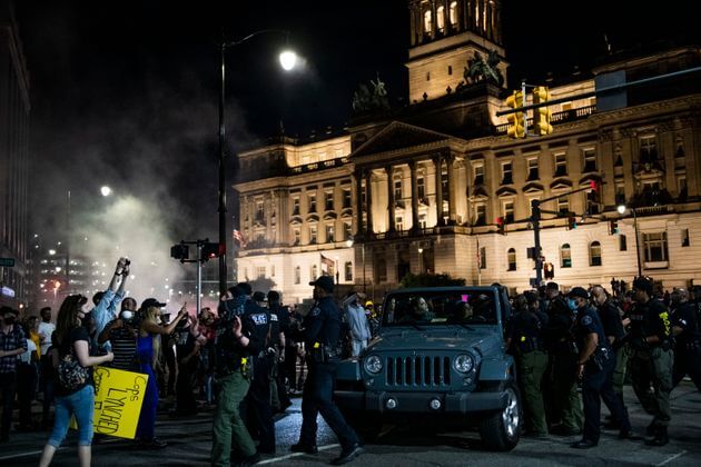 Lors d'une manifestation à Detroit