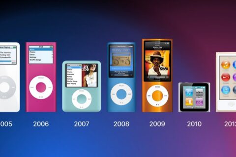 différents modèles d'iPod Nano