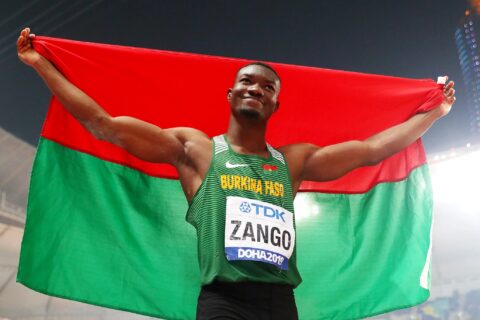 Le Burkinabé Hugues Fabrice Zango a remporté la médaille d'or du triple saut à Budapest