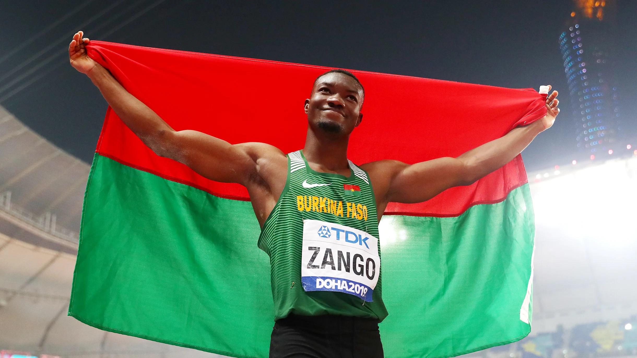 Le Burkinabé Hugues Fabrice Zango a remporté la médaille d'or du triple saut à Budapest