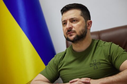 Le président de l'Ukraine, Volodymyr Zelenskyy, prononce un discours devant l'Assemblée nationale de la République de Corée
