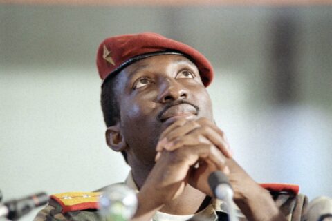 Le capitaine Thomas Sankara, président du Burkina Faso