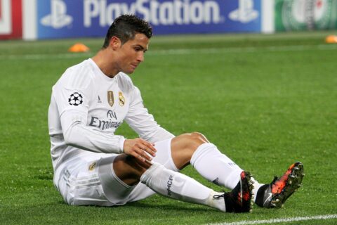 Cristiano Ronaldo of FC Real Madrid during the match of UEFA Champions League against FC Shakhtar at the Arena Lviv stadium on November 25, 2015 in Lviv