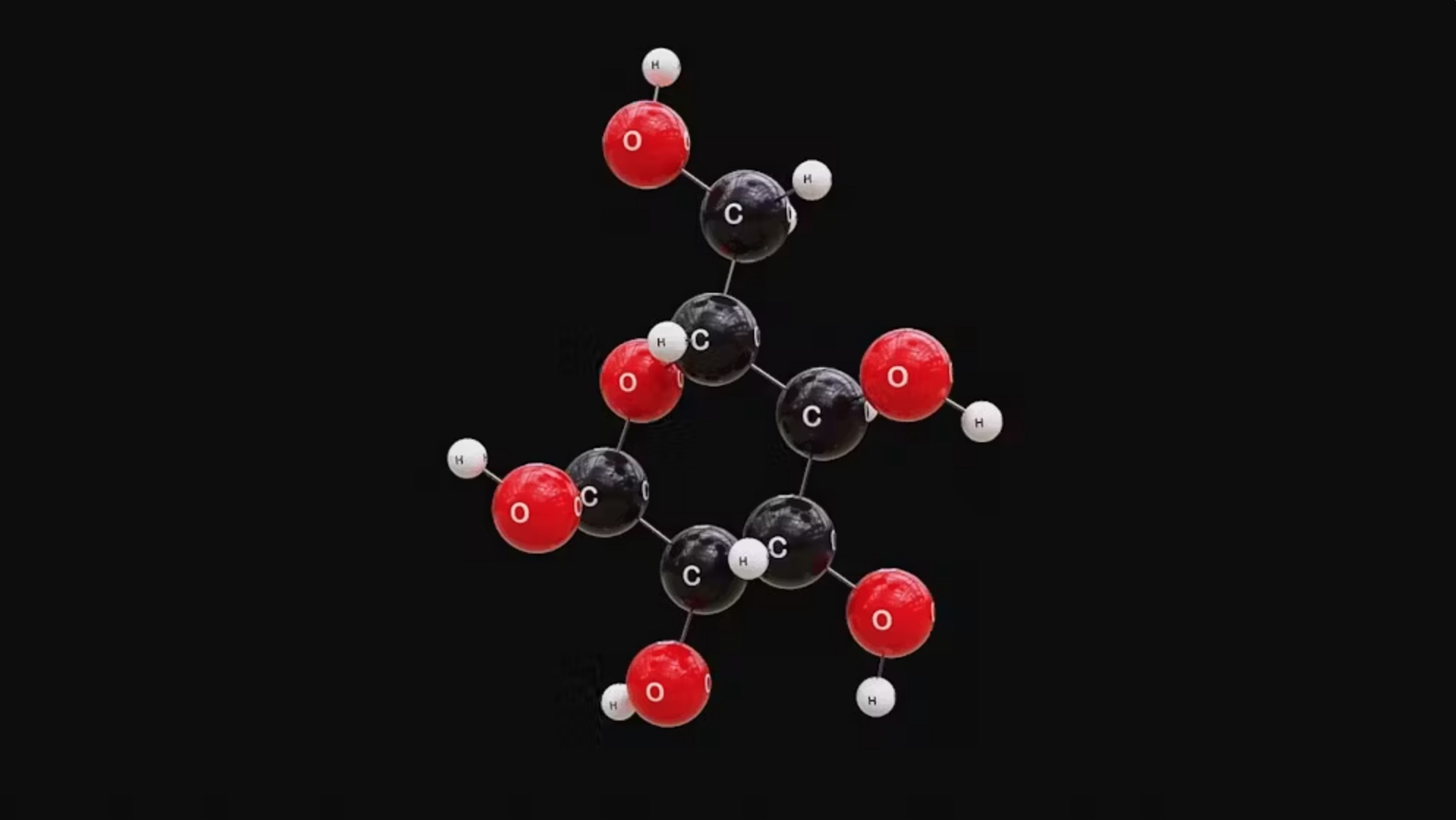 Structure chimique de la molécule de glucose. mathstown/Pixabay, CC BY