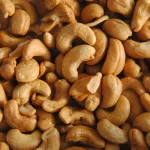 Pile of cashew nuts.